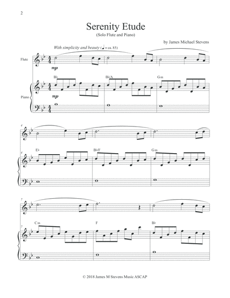 Serenity Etude Flute Piano Page 2