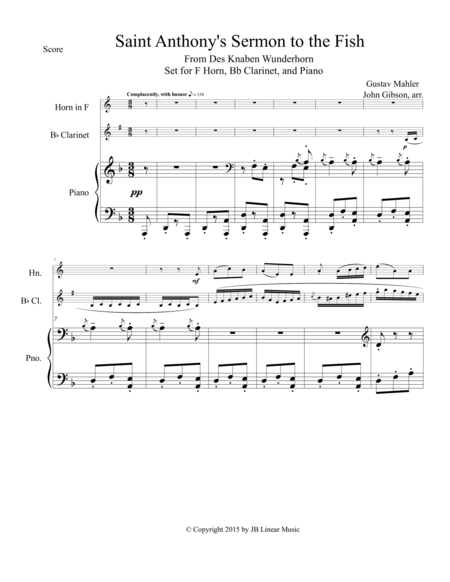 Sermon To The Fish For Horn Clarinet And Piano Page 2