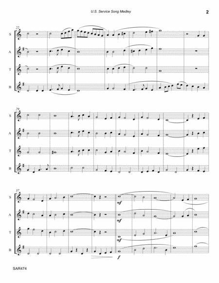Service Salute Medley For Satb Or Aatb Saxophone Quartet Armed Forces Themes Page 2
