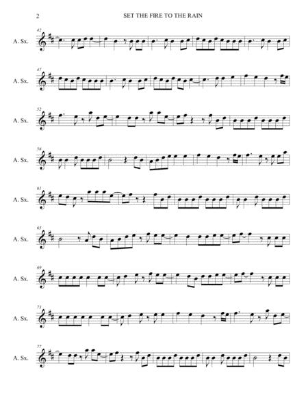 Set Fire To The Rain For Alto Sax Page 2