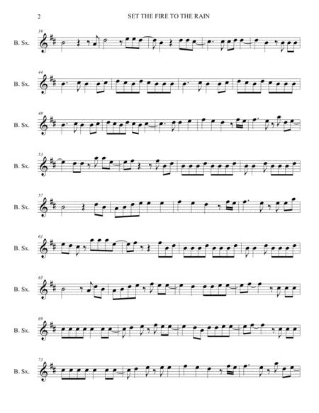 Set Fire To The Rain For Baritone Sax Page 2