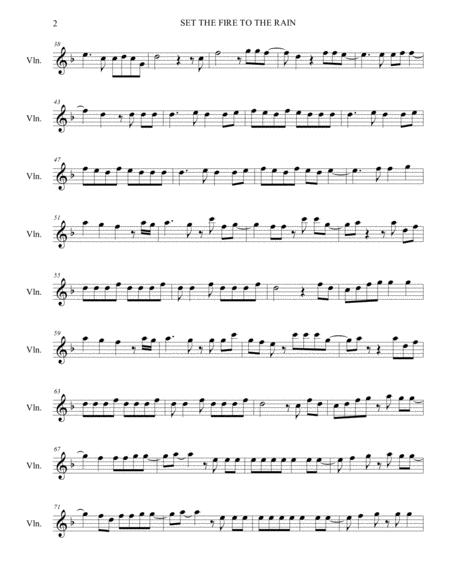 Set Fire To The Rain For Violin Page 2