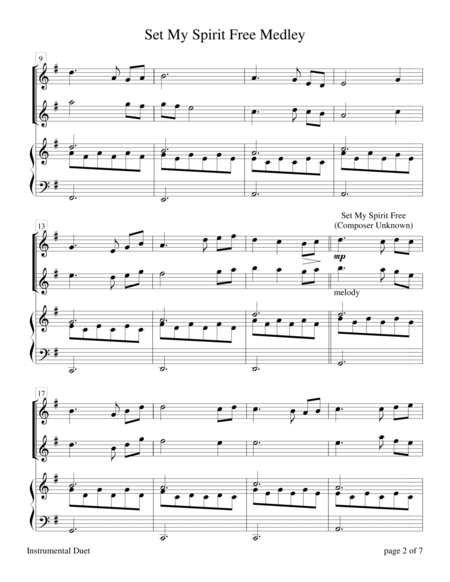 Set My Spirit Free Medley Violin And Or Flute Duet Page 2