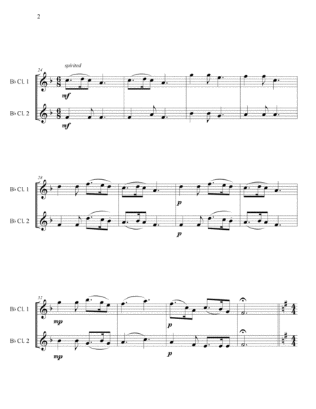 Seven Christmas Carols For Clarinet Duet Page 2