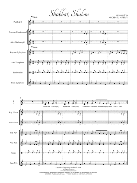 Shabbat Shalom Orff Page 2