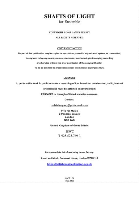 Shafts Of Light Orchestral Ensemble Parts Page 2