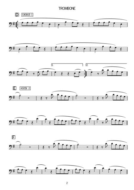 Shake It Off Trombone Piano Page 2