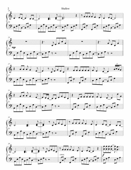 Shallow For Harp Solo No Levers Required In A Minor Page 2