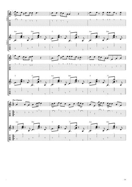 Shape Of You Fingerstyle Guitar Duet Page 2