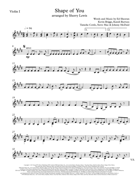 Shape Of You String Duo For String Duo Page 2