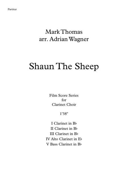 Shaun The Sheep Clarinet Choir Arr Adrian Wagner Page 2