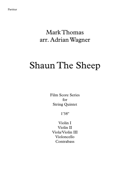 Shaun The Sheep String Quintet Arr Adrian Wagner Page 2