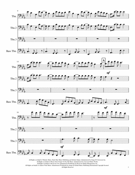 Shawn Mendes Camila Cabello Senorita Trombone Quartet Page 2