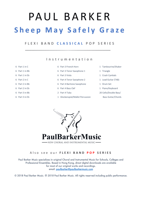 Sheep May Safely Graze Flexi Band Score Parts Page 2