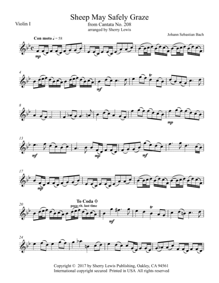 Sheep May Safely Graze String Trio For String Trio Page 2