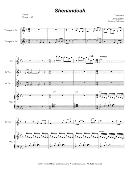 Shenandoah Duet For Bb Trumpet Page 2