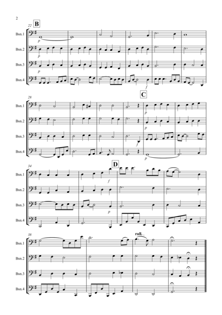 Shenandoah For Bassoon Quartet Page 2