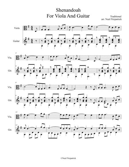 Shenandoah For Viola And Guitar Page 2