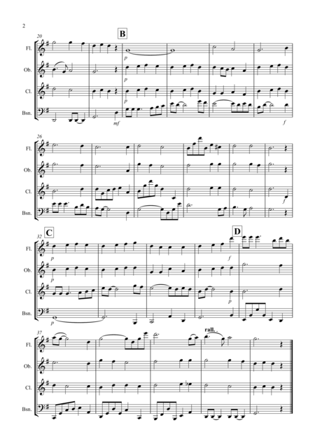 Shenandoah For Wind Quartet Page 2