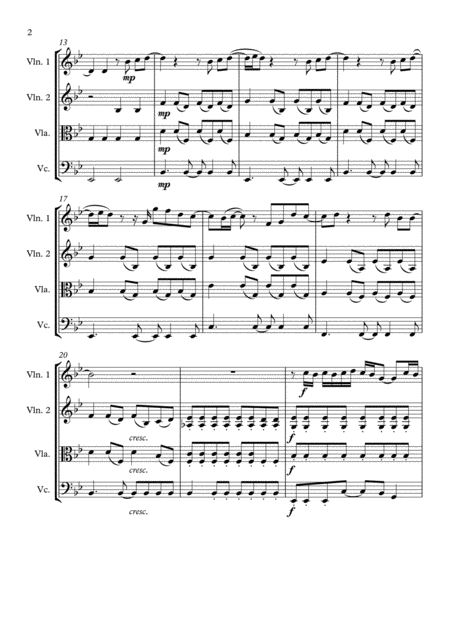 Shes The One Arranged For String Quartet By Greg Eaton Score And Parts Perfect For Gigging Quartets Page 2