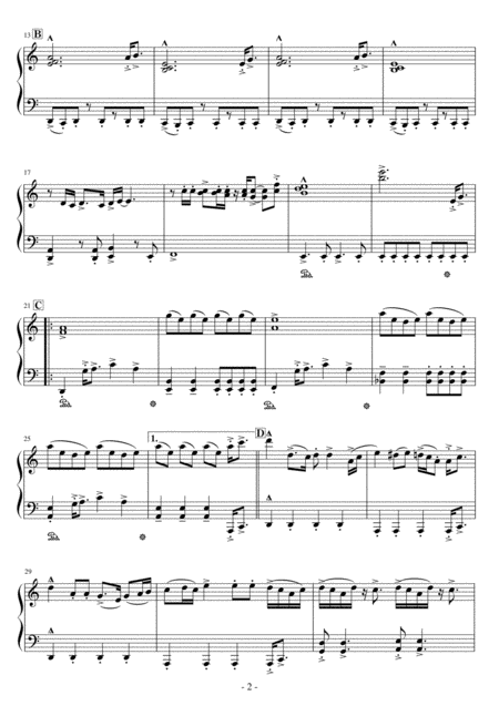Short Ez Piano 251 Gonna Fly Now Theme From Rocky Page 2