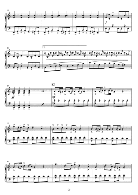 Short Ez Piano 305 Mesa March Page 2