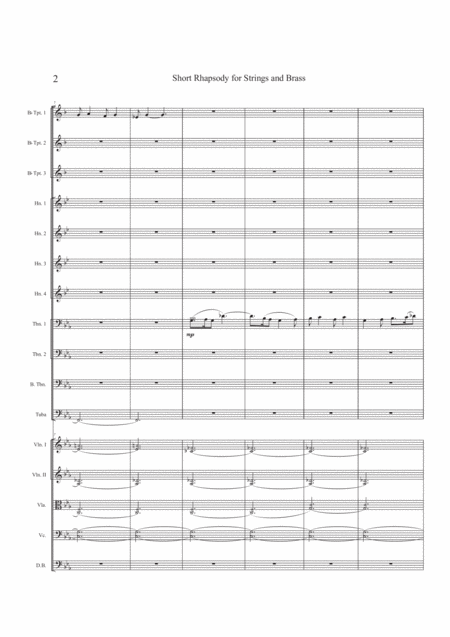 Short Rhapsody For Strings And Brass Page 2