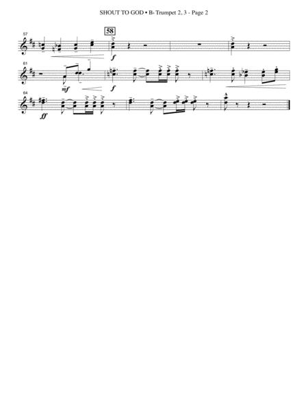 Shout To God Bb Trumpet 2 3 Page 2