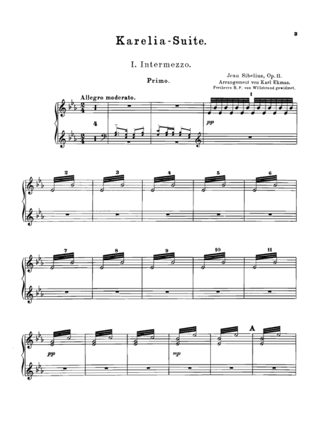 Sibelius Karelia Suite For Piano Duet 1 Piano 4 Hands Ps811 Page 2