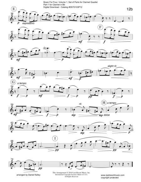 Sicilienne From Pelleas Et Melisande Clarinet Quartet Page 2