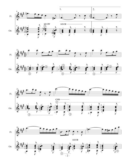 Sicilienne Maria Teresa Von Paradis Flute Oboe Violin And Classical Guitar Page 2