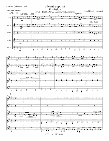 Sileant Zephyri Clarinets Page 2
