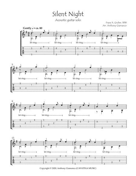 Silent Night Acoustic Guitar Solo Page 2