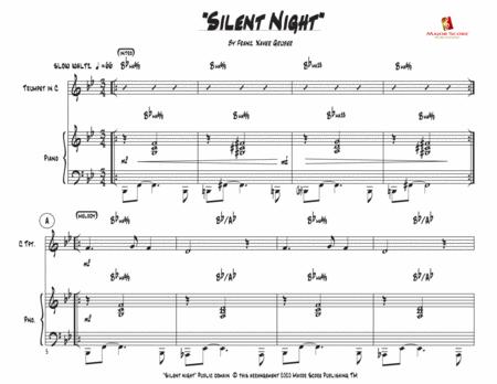 Silent Night C Trumpet Piano Bb Major Page 2