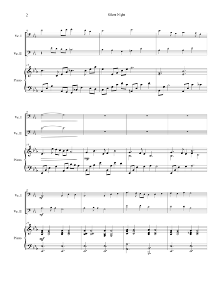 Silent Night Cello Duet In E Flat Page 2