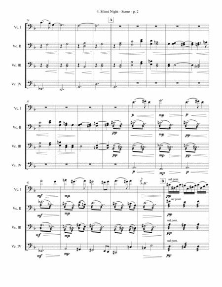 Silent Night Cello Quartet Advanced Page 2