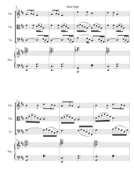 Silent Night Christmas Carol For Piano Quartet Score And Pars Page 2