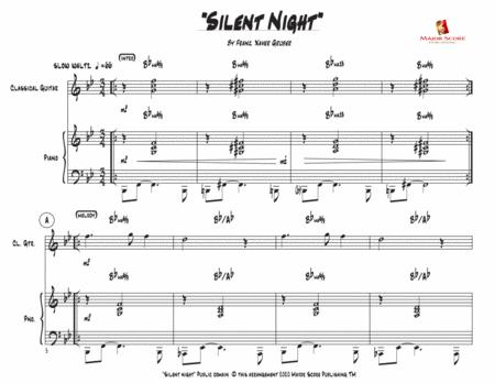 Silent Night Classical Guitar Piano Bb Major Page 2