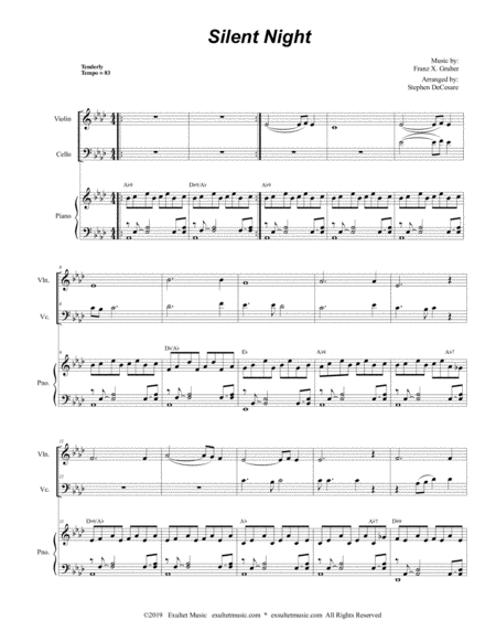 Silent Night Duet For Violin And Cello Page 2