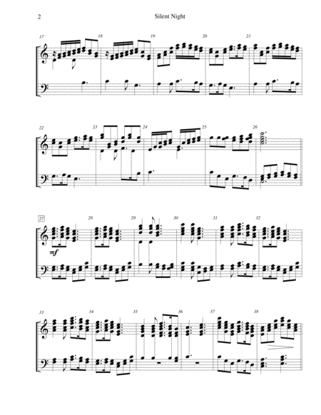 Silent Night For 3 Octave Handbell Choir Page 2