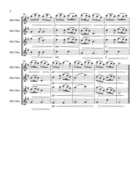 Silent Night For 4 Alto Saxophones Page 2