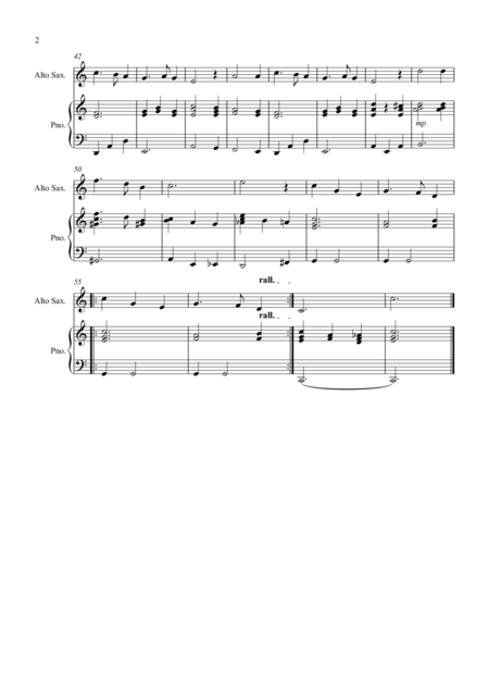 Silent Night For Alto Saxophone And Piano Page 2