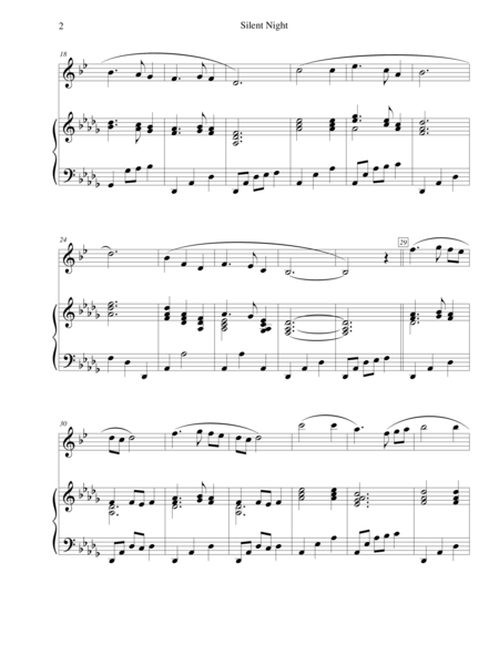 Silent Night For Baritone Sax And Piano Page 2