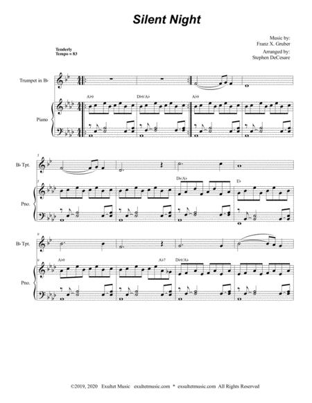 Silent Night For Bb Trumpet Solo And Piano Page 2