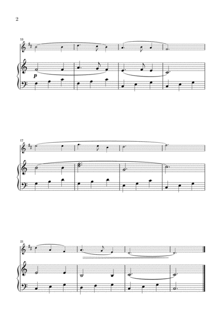 Silent Night For Clarinet In Bb And Piano Page 2