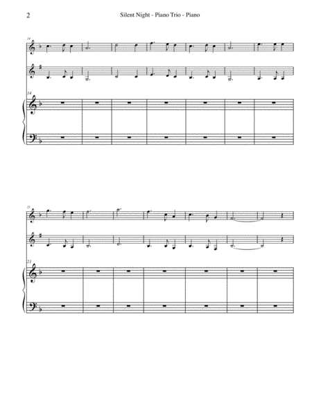 Silent Night For Flute Clarinet Piano Page 2