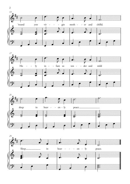 Silent Night For Piano And Clarinet Bb Easy Page 2