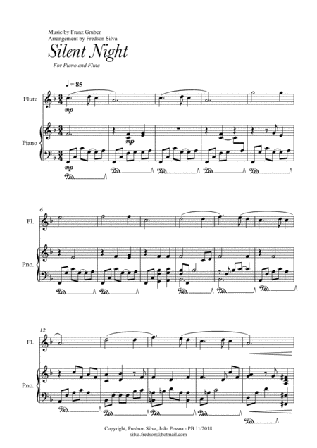 Silent Night For Piano And Flute Page 2