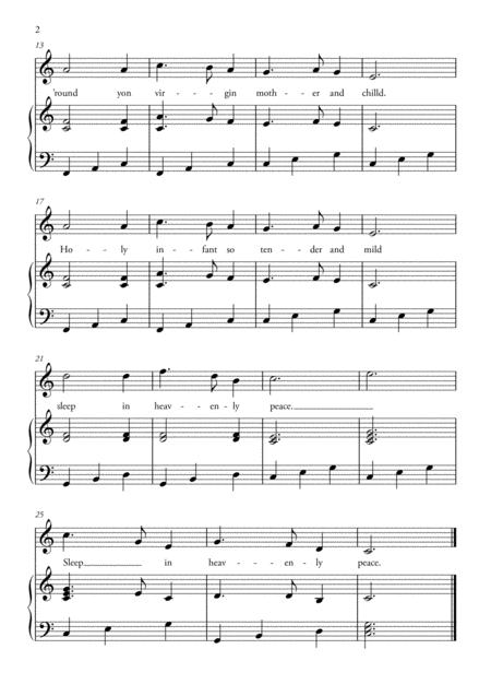 Silent Night For Piano And Oboe Easy Page 2