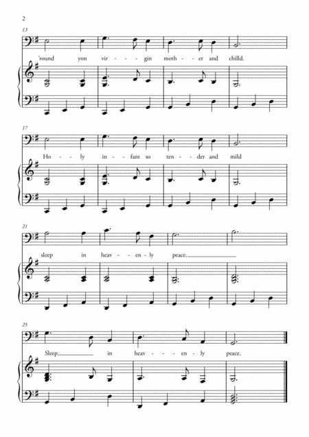 Silent Night For Piano And Violoncello Easy Page 2